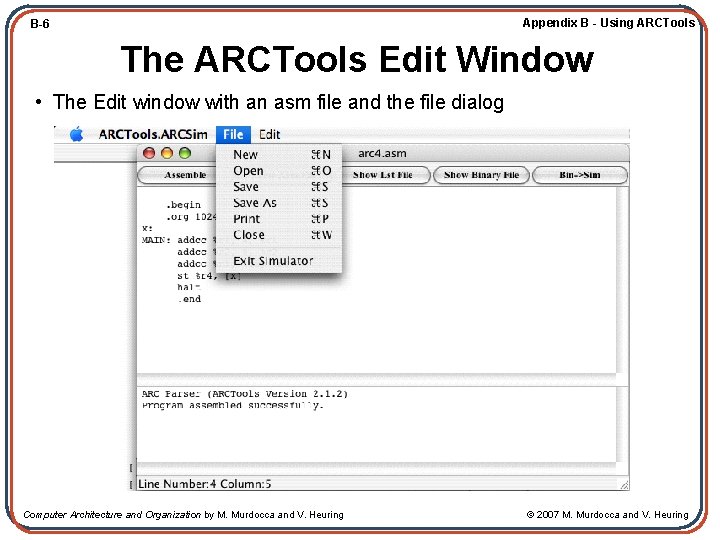 Appendix B - Using ARCTools B-6 The ARCTools Edit Window • The Edit window