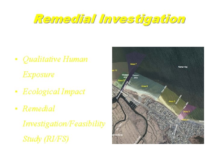 Remedial Investigation ▪ Qualitative Human Exposure ▪ Ecological Impact ▪ Remedial Investigation/Feasibility Study (RI/FS)