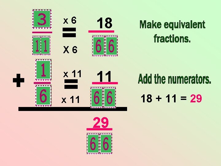 x 6 18 X 6 x 11 11 18 + 11 = 29 x x 6 18 X 6 x 11 11 18 + 11 = 29 x