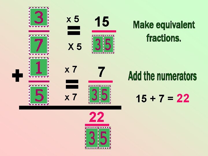 x 5 15 X 5 x 7 7 x 7 15 + 7 = x 5 15 X 5 x 7 7 x 7 15 + 7 =