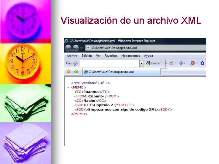 Visualización de un archivo XML 