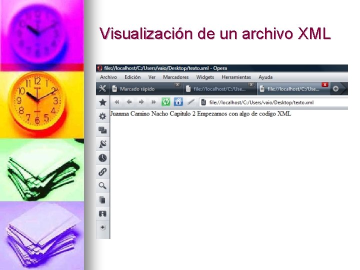 Visualización de un archivo XML 