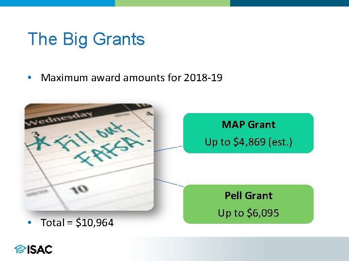 The Big Grants • Maximum award amounts for 2018 -19 MAP Grant Up to