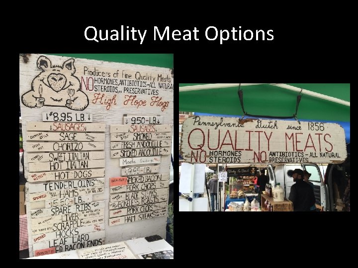 Quality Meat Options 