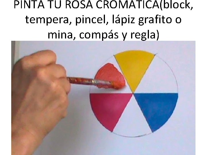 PINTA TU ROSA CROMÁTICA(block, tempera, pincel, lápiz grafito o mina, compás y regla) •