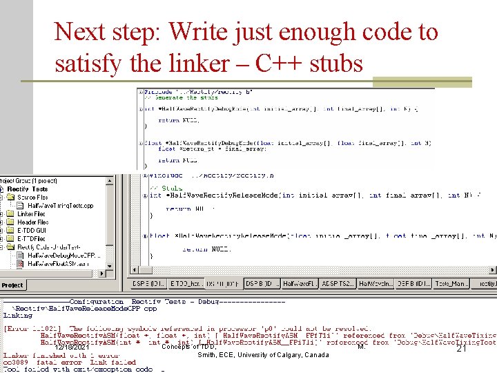 Next step: Write just enough code to satisfy the linker – C++ stubs 12/18/2021