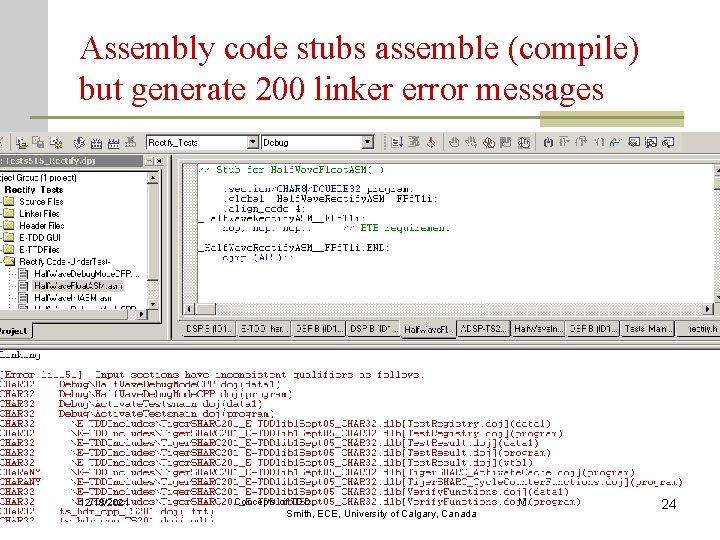 Assembly code stubs assemble (compile) but generate 200 linker error messages 12/18/2021 Concepts of