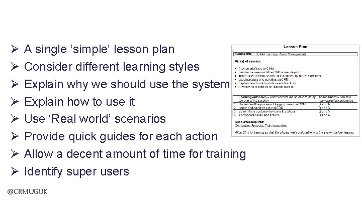 Training the rest of AH Ø Ø Ø Ø A single ‘simple’ lesson plan