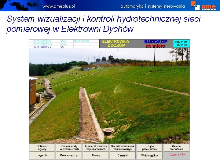 System wizualizacji i kontroli hydrotechnicznej sieci pomiarowej w Elektrowni Dychów 