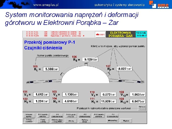 System monitorowania naprężeń i deformacji górotworu w Elektrowni Porąbka – Żar 