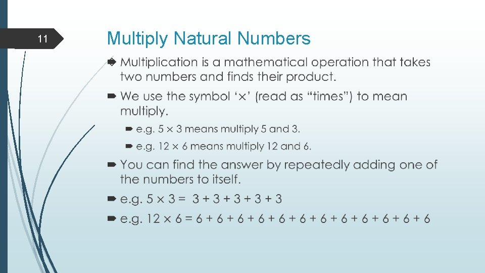 11 Multiply Natural Numbers  11 Multiply Natural Numbers