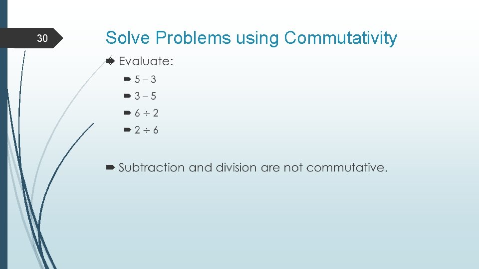 30 Solve Problems using Commutativity  30 Solve Problems using Commutativity