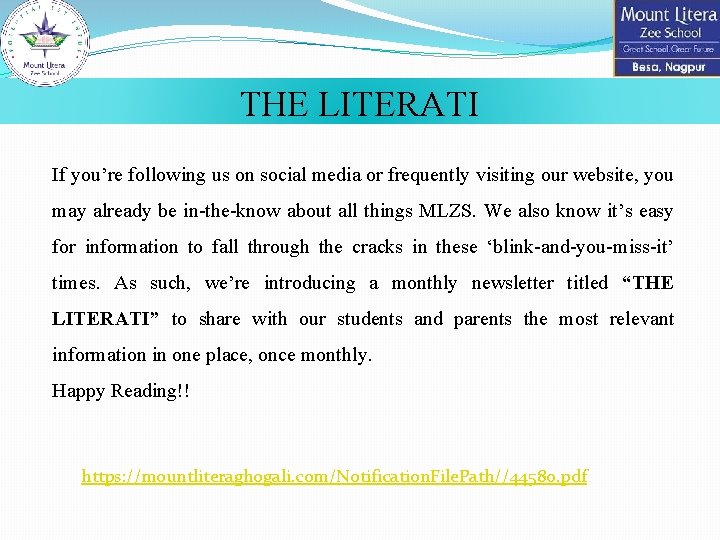 THE LITERATI If you’re following us on social media or frequently visiting our website,