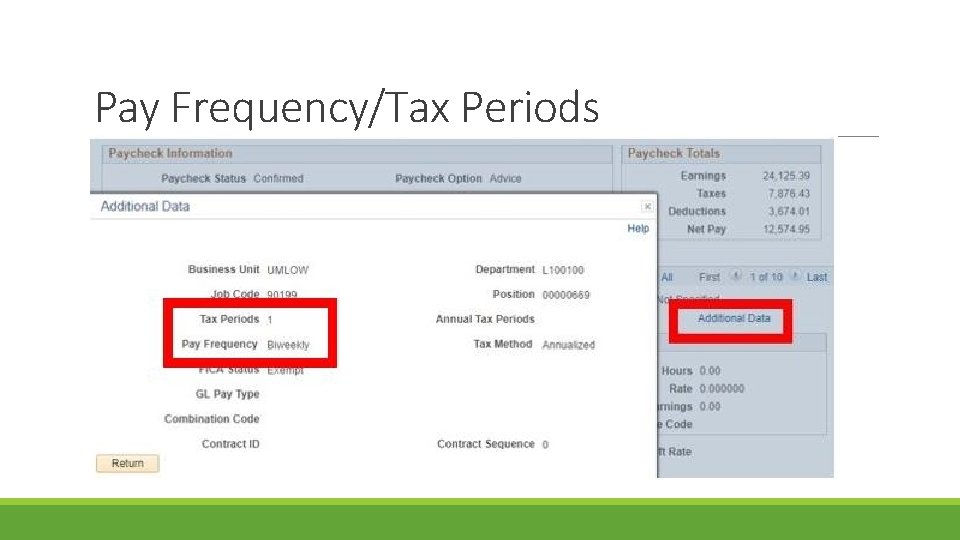 Pay Frequency/Tax Periods 