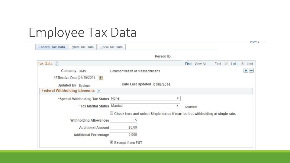 Employee Tax Data 