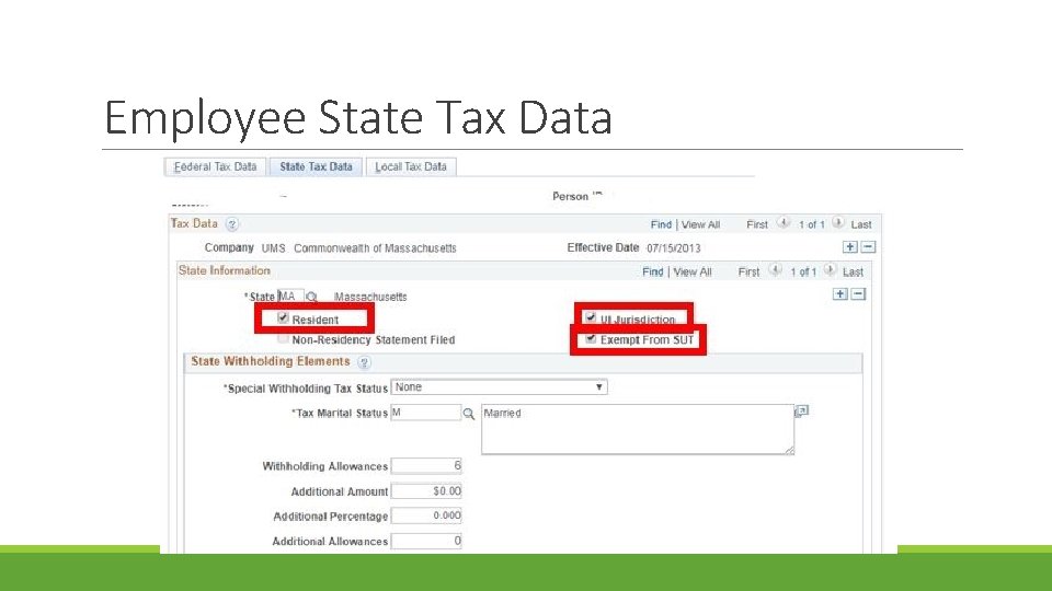 Employee State Tax Data 