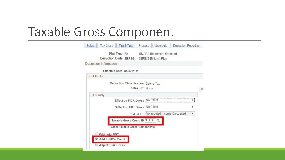 Taxable Gross Component 