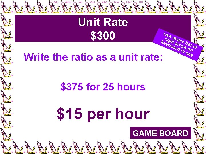 Becky Afghani, Long Beach Unified School District, 2004 Unit Rate $300 Us e rig