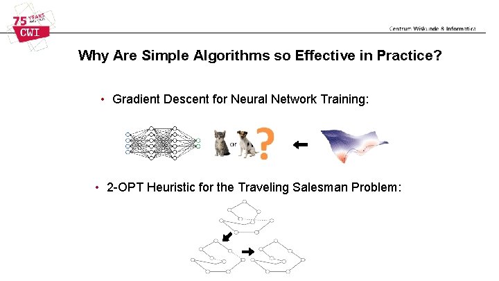 Why Are Simple Algorithms so Effective in Practice? • Gradient Descent for Neural Network