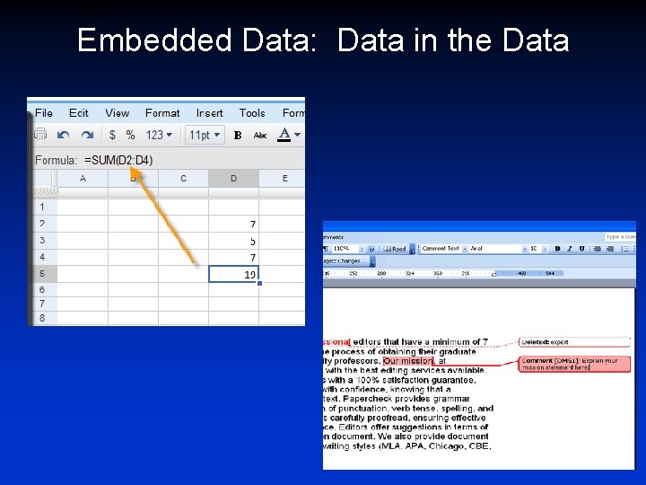 Embedded Data: Data in the Data 