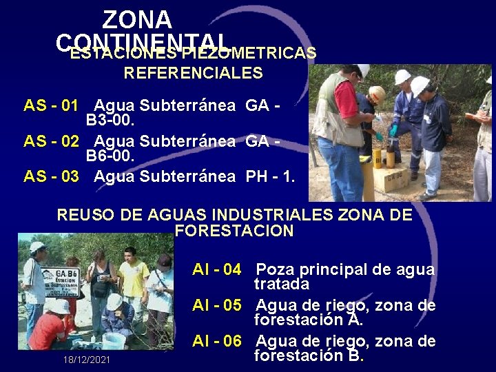 ZONA CONTINENTAL ESTACIONES PIEZOMETRICAS REFERENCIALES AS - 01 Agua Subterránea GA B 3 -00.
