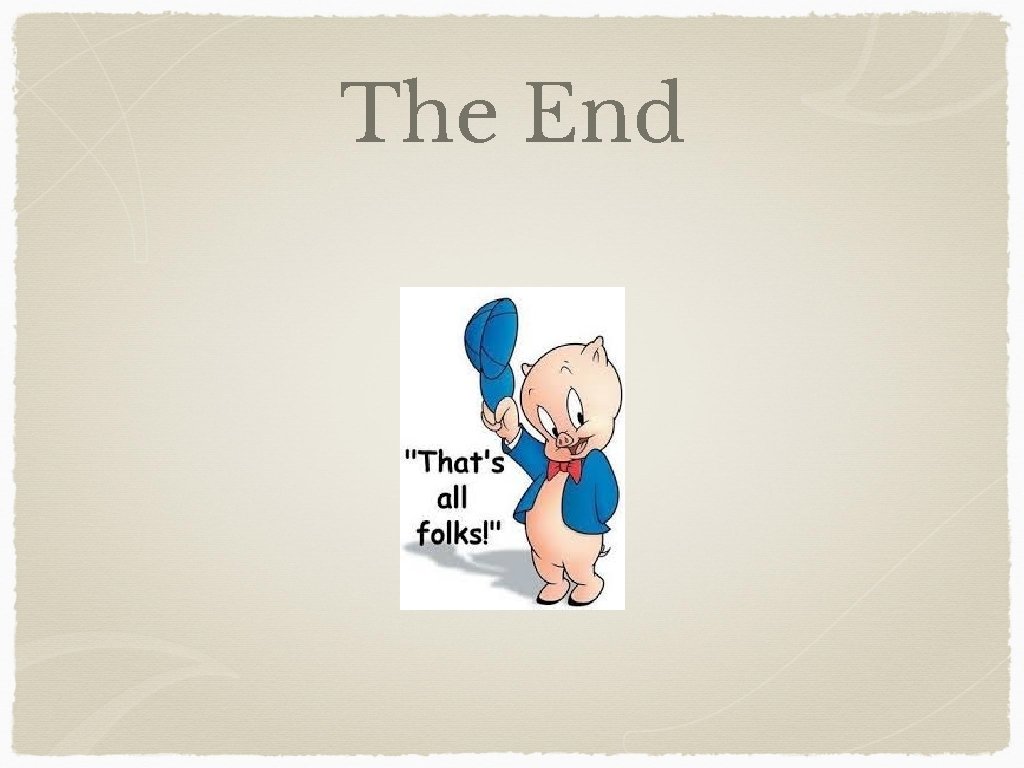 The End 