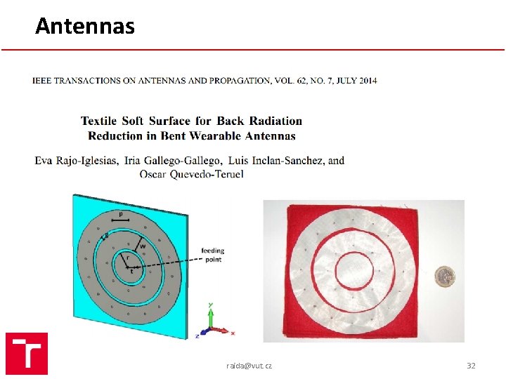 Antennas raida@vut. cz 32 