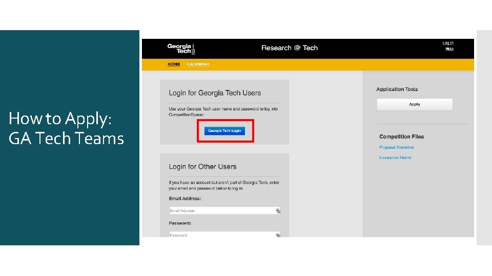 How to Apply: GA Tech Teams 