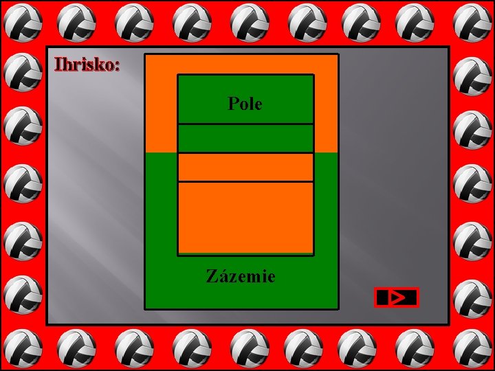 Ihrisko: Pole Zázemie 