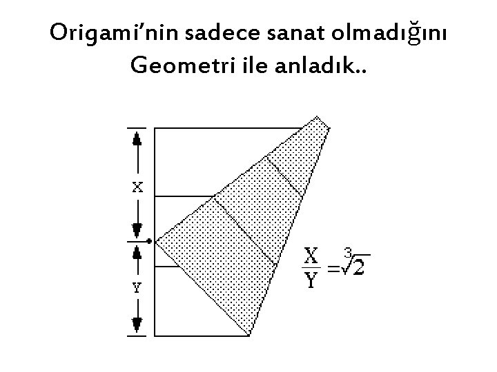 Origami’nin sadece sanat olmadığını Geometri ile anladık. . 