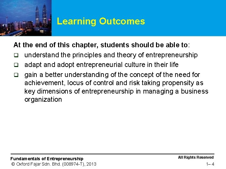 Learning Outcomes At the end of this chapter, students should be able to: q