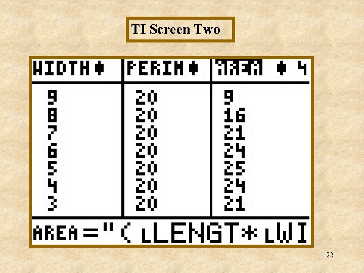 TI Screen Two 22 