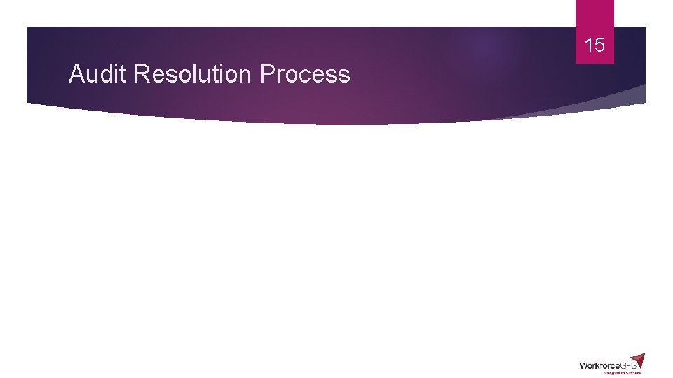 15 Audit Resolution Process 