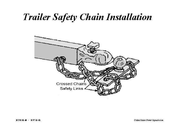 Trailer Safety Chain Installation BS 98 01 -48 - B 97 15 -01 United