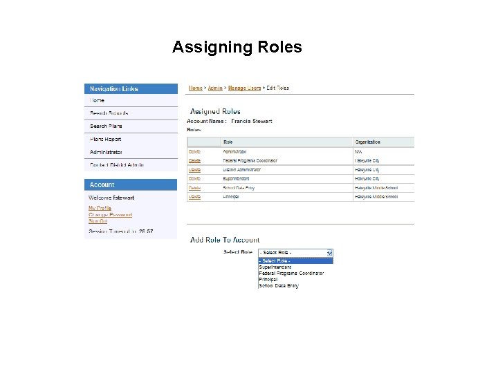 Assigning Roles 
