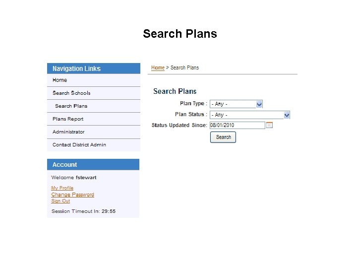Search Plans 