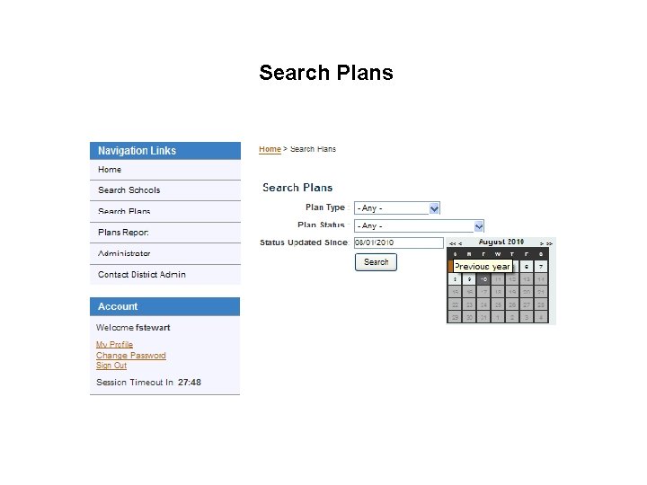 Search Plans 