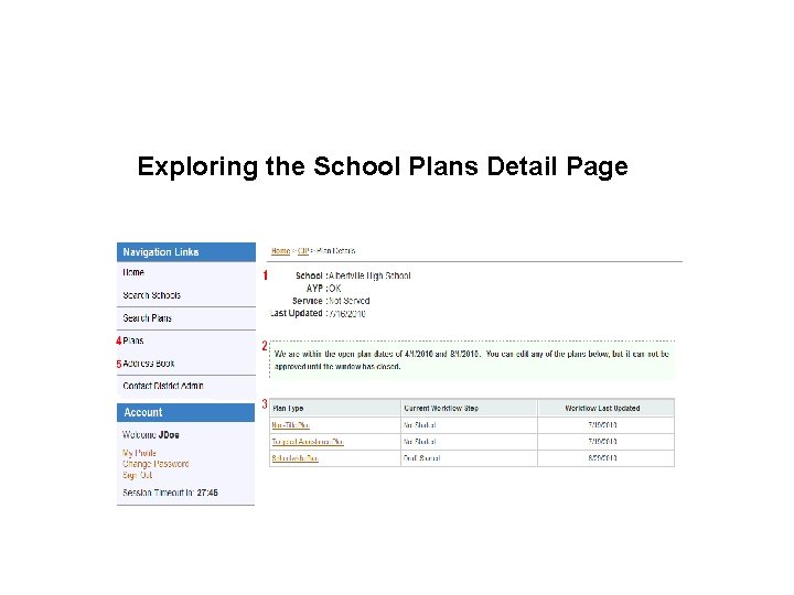 Exploring the School Plans Detail Page 