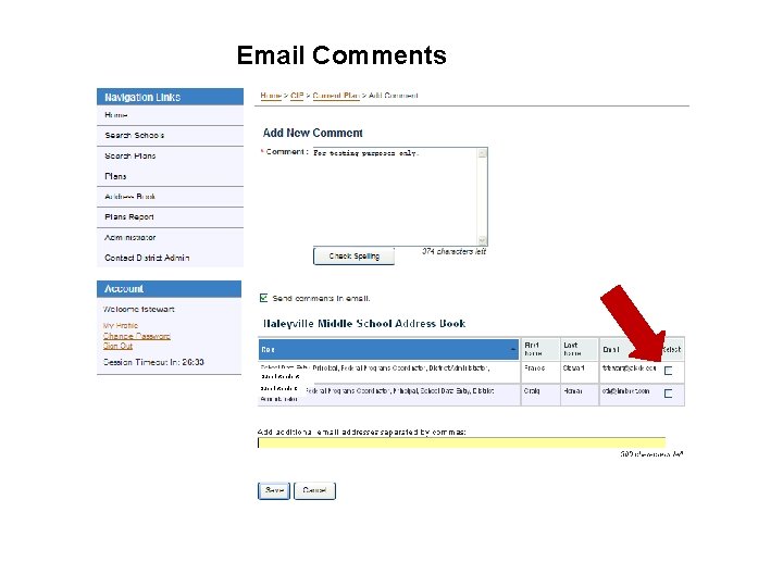 Email Comments Superintendent 