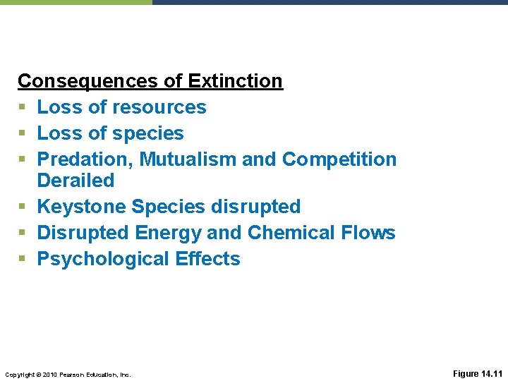 Consequences of Extinction § Loss of resources § Loss of species § Predation, Mutualism