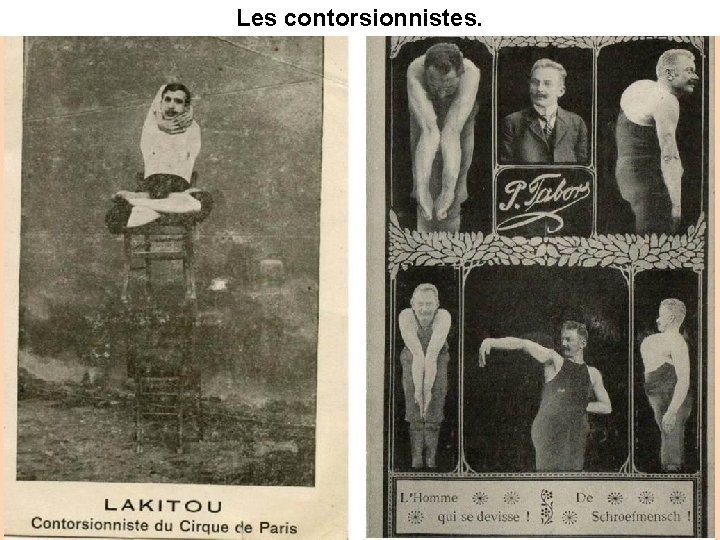 Les contorsionnistes. 