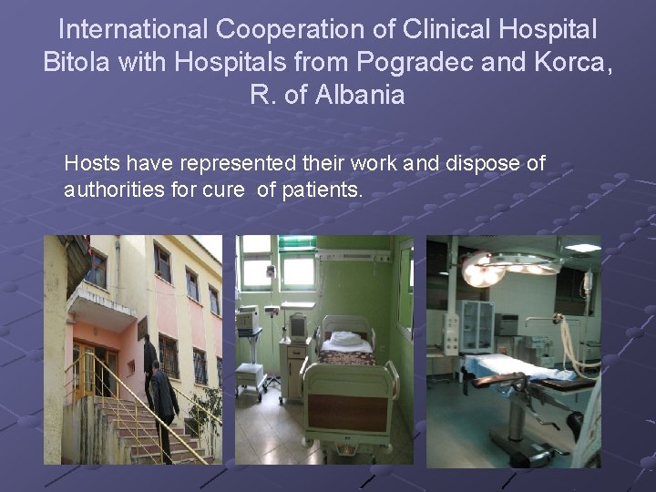 International Cooperation of Clinical Hospital Bitola with Hospitals from Pogradec and Korca, R. of