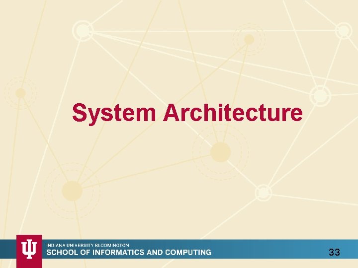 System Architecture 33 