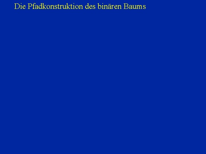 Die Pfadkonstruktion des binären Baums 