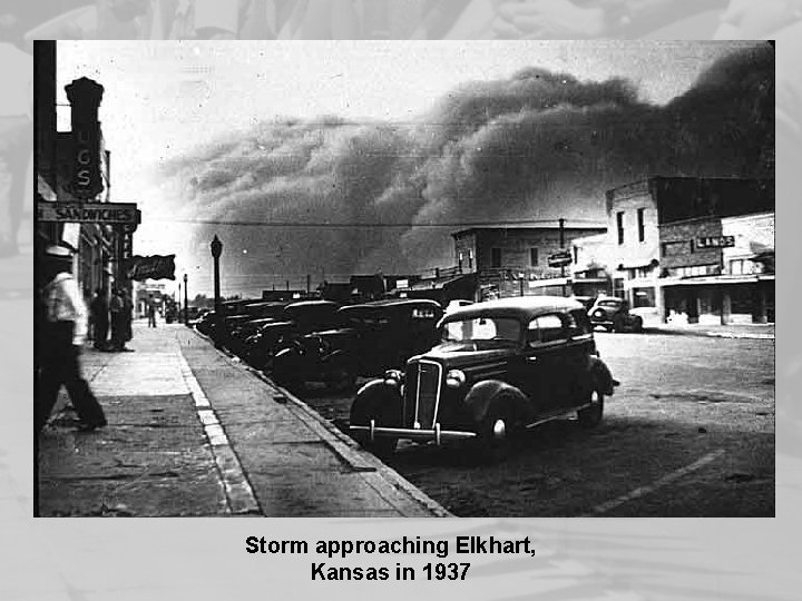 Storm approaching Elkhart, Kansas in 1937 