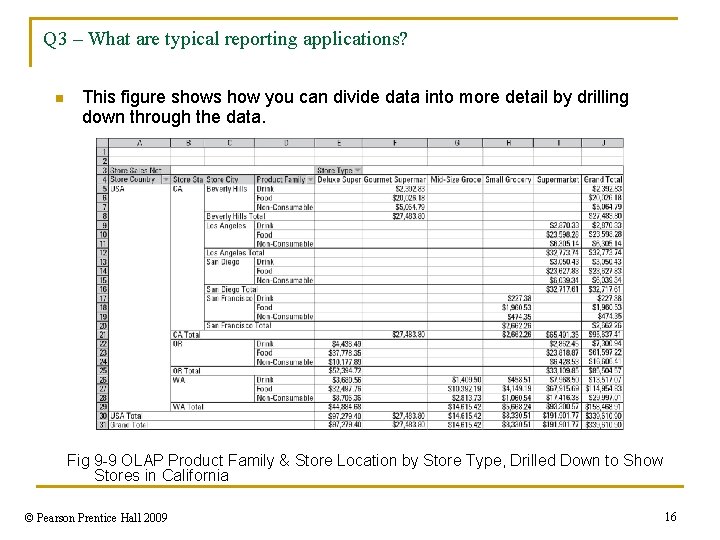 Q 3 – What are typical reporting applications? n This figure shows how you