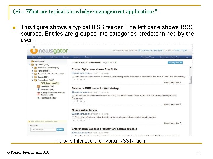 Q 6 – What are typical knowledge-management applications? n This figure shows a typical