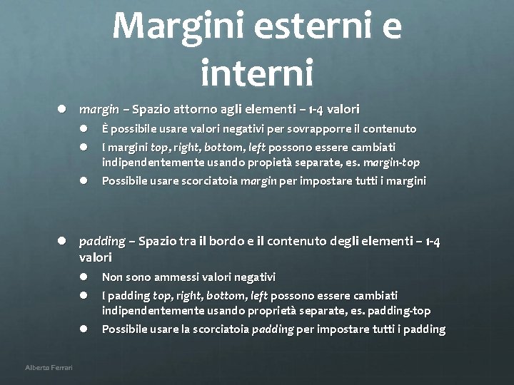 Margini esterni e interni l margin – Spazio attorno agli elementi – 1 -4