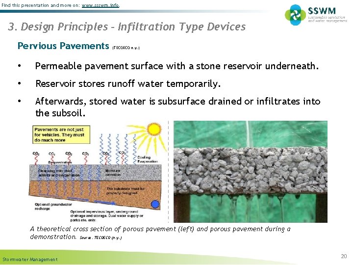 Find this presentation and more on: www. ssswm. info. 3. Design Principles – Infiltration