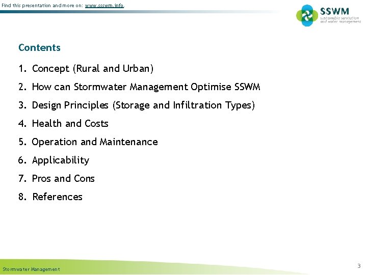 Find this presentation and more on: www. ssswm. info. Contents 1. Concept (Rural and